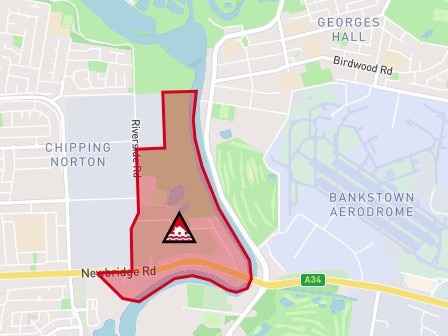 Residents in Chipping Norton have been told to evacuate. Picture: HazardWatch/NSW government