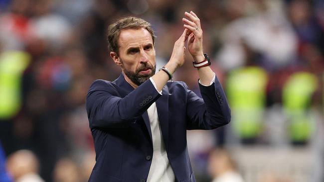 Gareth Southgate will stay on as England’s coach, after their World Cup quarter-final exit. Picture: Getty Images.