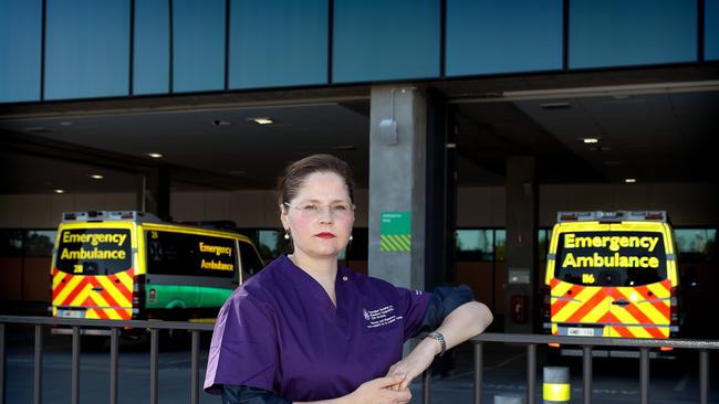 Australian Nursing and Midwifery Federation Secretary Professor Elizabeth Dabars at the RAH. Picture: Dylan Coker