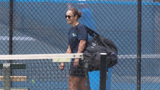 Ash Barty leaves after a training session in Melbourne. Picture: Alex Coppel.