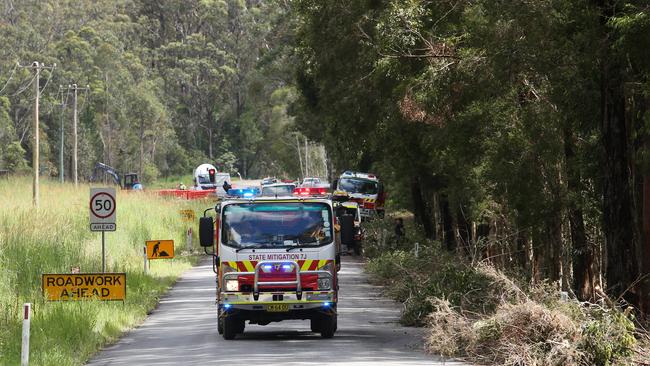 The police search along Batar Creek Rd in December 2021. Picture: NewsWire/Peter Lorimer.