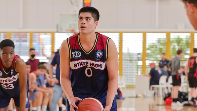 Brisbane State High School star Mason Amos. Picture: Basketball Queensland