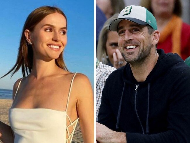 Green Bay Packers quarterback Aaron Rodgers is rumoured to be dating Mallory Edens, whose dad owns the Milwaukee Bucks. Pictures: Getty, Instagram