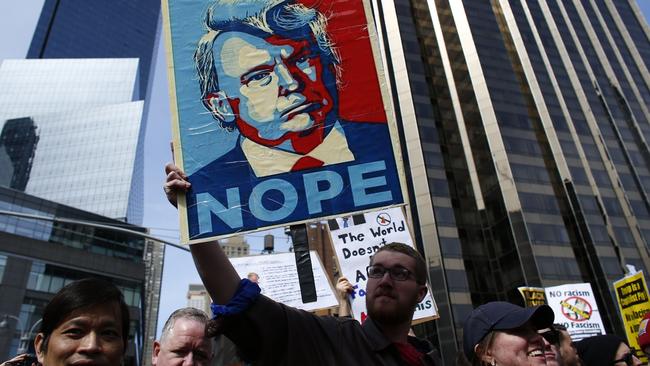 There were two anti-Trump rallies today, in Arizona and New York.