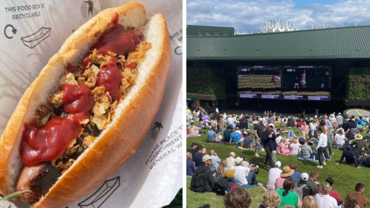 One of the cheaper food options at Wimbledon. Picture: news.com.au