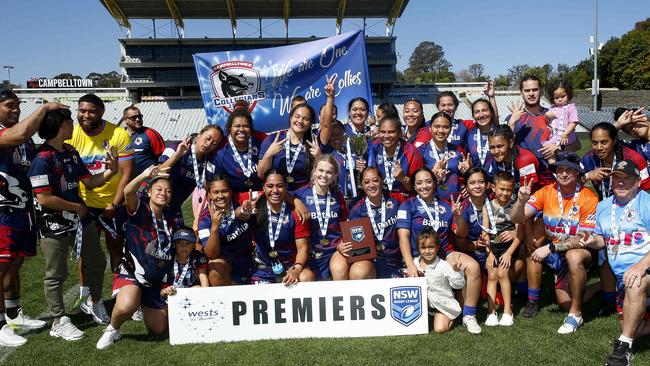 Back-to-back: Campbelltown Collegians celebrate their grand final victory. Picture: John Appleyard