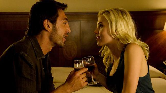 Javier Bardem and Scarlett Johansson in Vicky Cristina Barcelona.