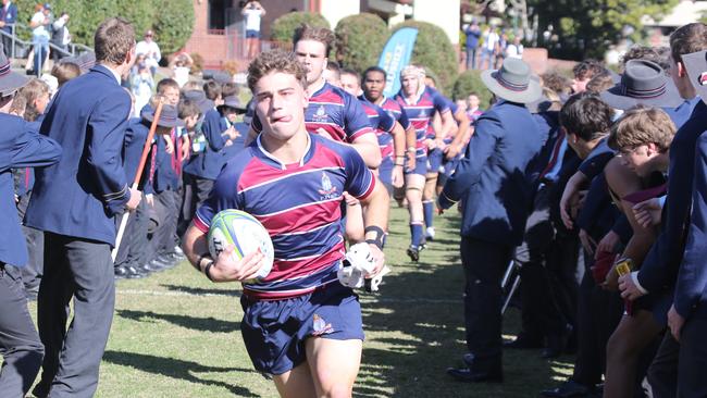 GPS schoolboy rugby union game between The Southport School and Churchie. TSS Player No 12 capitan Jye Gray Churchie Player No Picture Mike Batterham