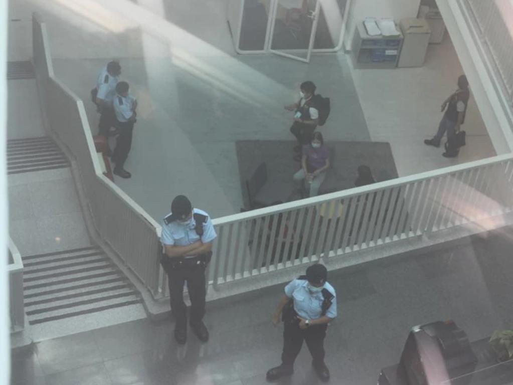 Hong Kong police raid Apple Daily.