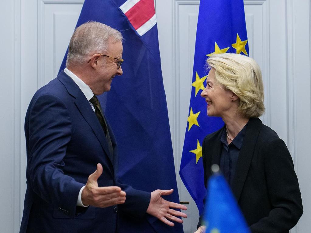 Prime Minister Anthony Albanese and Ursula von der Leyen of the European Union. Picture: Instagram