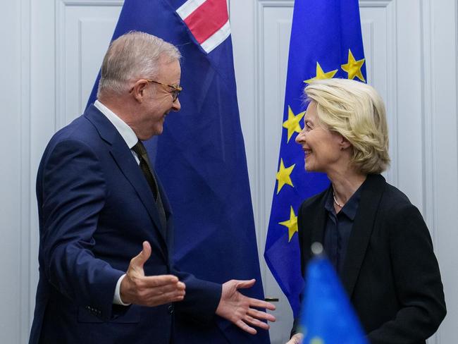 Prime Minister Anthony Albanese and Ursula von der Leyen of the European Union. Picture: Instagram
