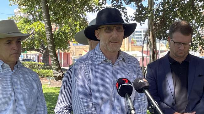 NQ Insurance Brokers business development manager Paul Glasby speaks to media about the sluggish start of the cyclone pool. "The response in the last 18 months has been, to find a better word, underwhelming," Mr Glasby said.