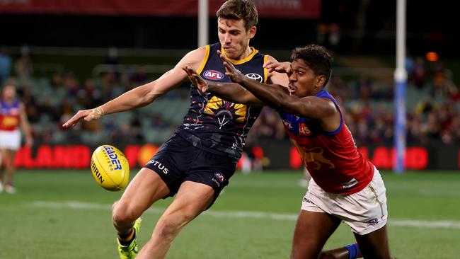Paul Seedsman during his playing days with the Crows. Picture: James Elsby/AFL Photos via Getty Images