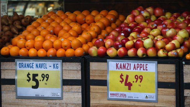 SYDNEY, AUSTRALIA - NewsWire Photos - May 11 2022:  A general view of fresh produce for sale at a local fruit and vegetable shop in Cammeray in Sydney, as cost of living is on the rise. Picture NCA Newswire/ Gaye Gerard