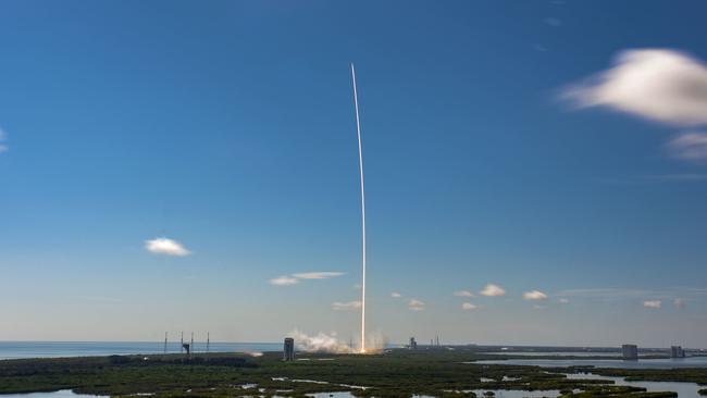 A SpaceX Falcon 9 rocket launches 58 Starlink satellites last year. Picture: SpaceX