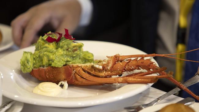 Lobster was dished up for lunch for the Prime Minister’s address at the National Press Club in Canberra earlier this month. Picture: NCA NewsWire / Gary Ramage