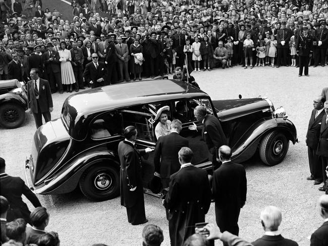 Then Princess Elizabeth, and Philip, Duke of Edinburgh, visit Paris in 1948, just after the end of the Second World War. Picture: AFP