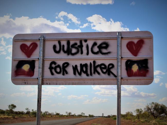 Members of Kumanjayi Walker’s family have criticised Constable Rolfe’s decision not to answer questions about his death. Picture: Jason Walls