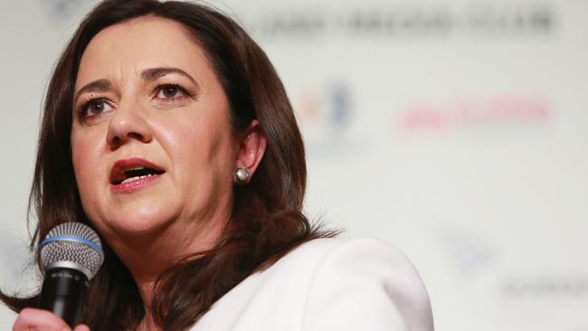 Premier Annastacia Palaszczuk speaks at the Queensland Media Club luncheon.