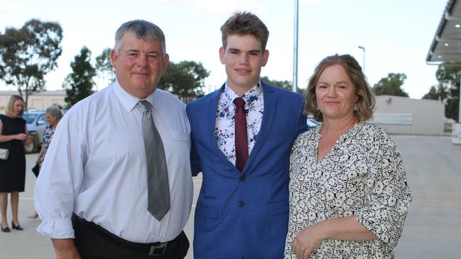 Anthony Fitzgerald, Thomas Fitzgerald and Leigh Fitzgerald arriving at The Range for TRAC's Year 12 graduation.