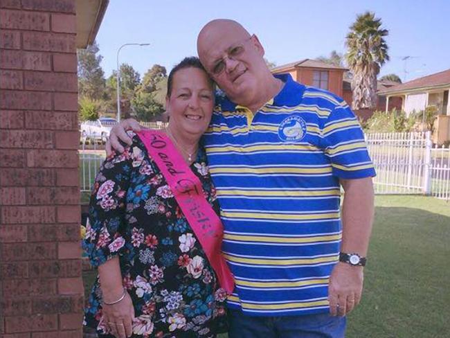 Victim Wayne Greenhalgh with his wife Bronwen.