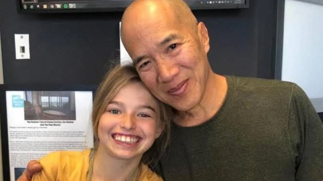 Millie Lucas with her brain surgeon Dr Charlie Teo.