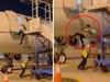 Airline worker plummets out of plane