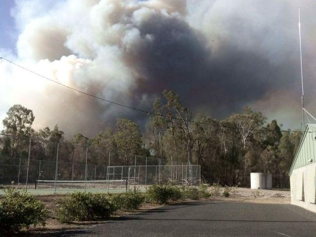 The fire approaches Mr Grist's house at Cypress Gardens. Picture: Douglas Grist