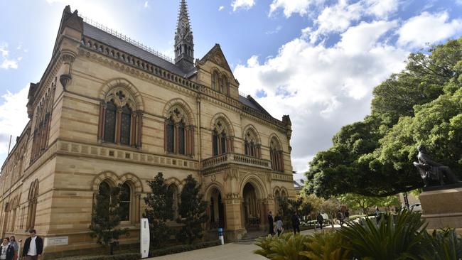 The University of Adelaide in Adelaide. Picture: AAP