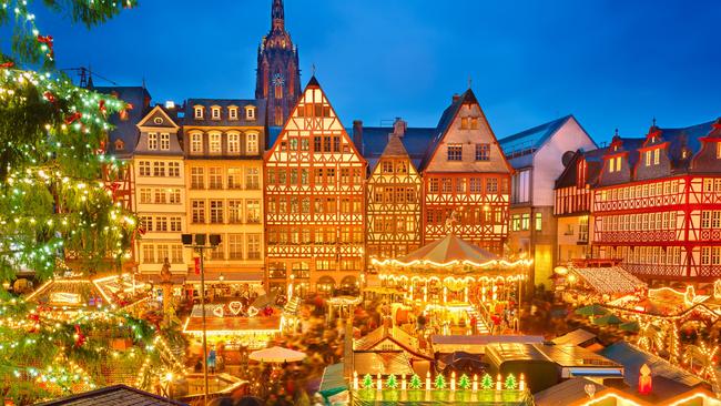 Christmas market in Frankfurt’s Romerberg Square.