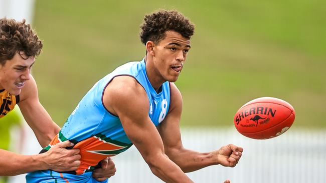 Gold Coast has high hopes for Suns Academy product Leo Lombard. Picture: Jenny Evans/AFL Photos/via Getty Images