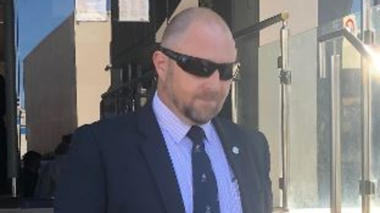 Detective Senior Sergeant Anthony Buxton appears at the inquest into the death of policeman Brett Forte, and the man who shot him.