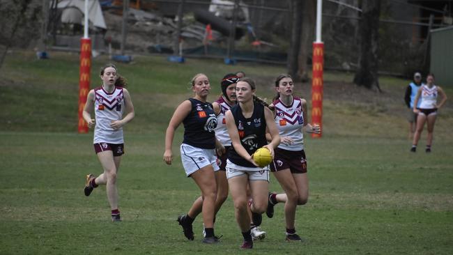 Under-17 Girls division 1 action between Wests and Tweed Coolangatta. Sunday May 14, 2023. Picture: Nick Tucker