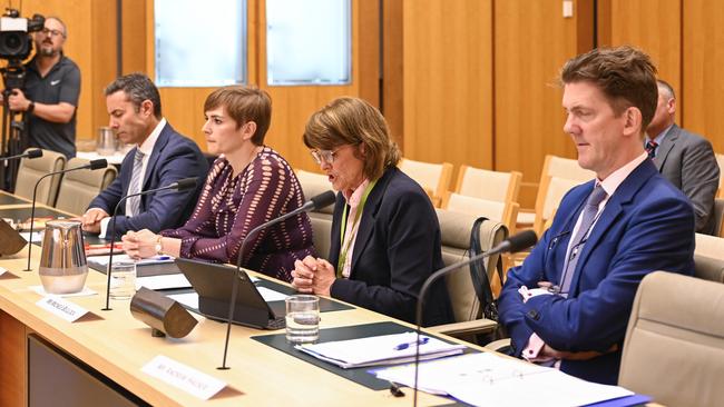 Senior RBA staff attended a parliamentary grilling in Canberra on Friday. Picture: NewsWire/ Martin Ollman