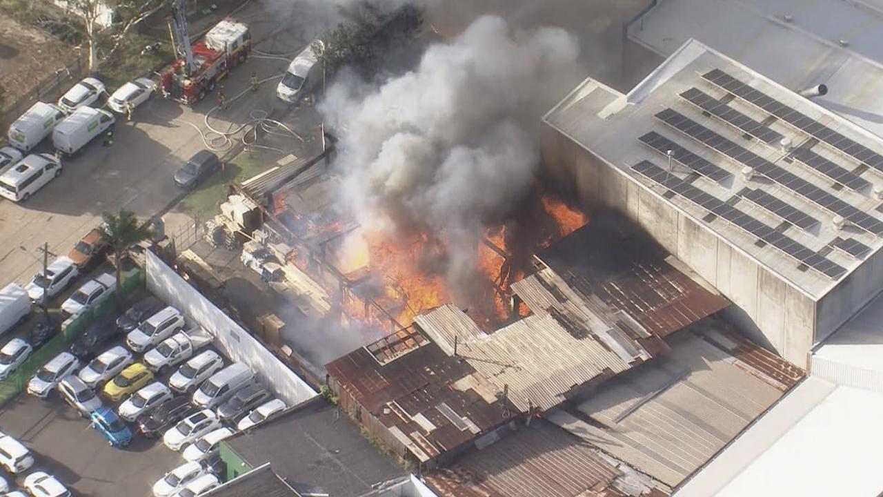 Dozens of firefighters are now getting the upper hand on the blaze. Photo: Channel 9