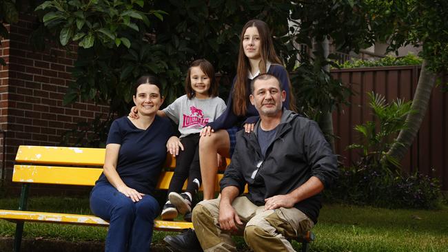 Dubravka and Robert Hlebar with their two daughters Anastasia and Tatjana. Picture: Richard Dobson