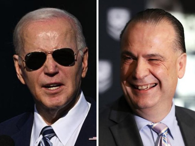 Joe Biden and Peter V'landys