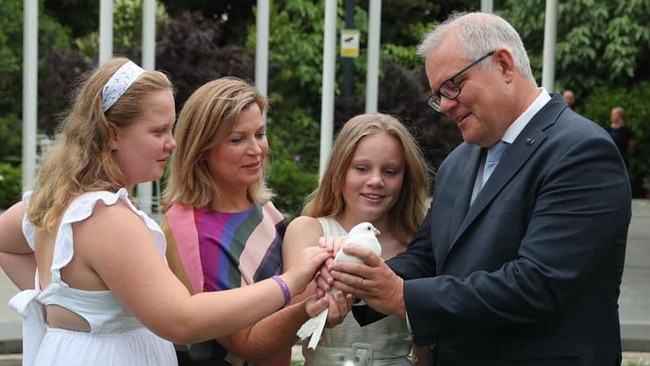 Prime Minister Scott Morrison’s family post for Father’s Day of a photograph taken in January. Picture: Instagram