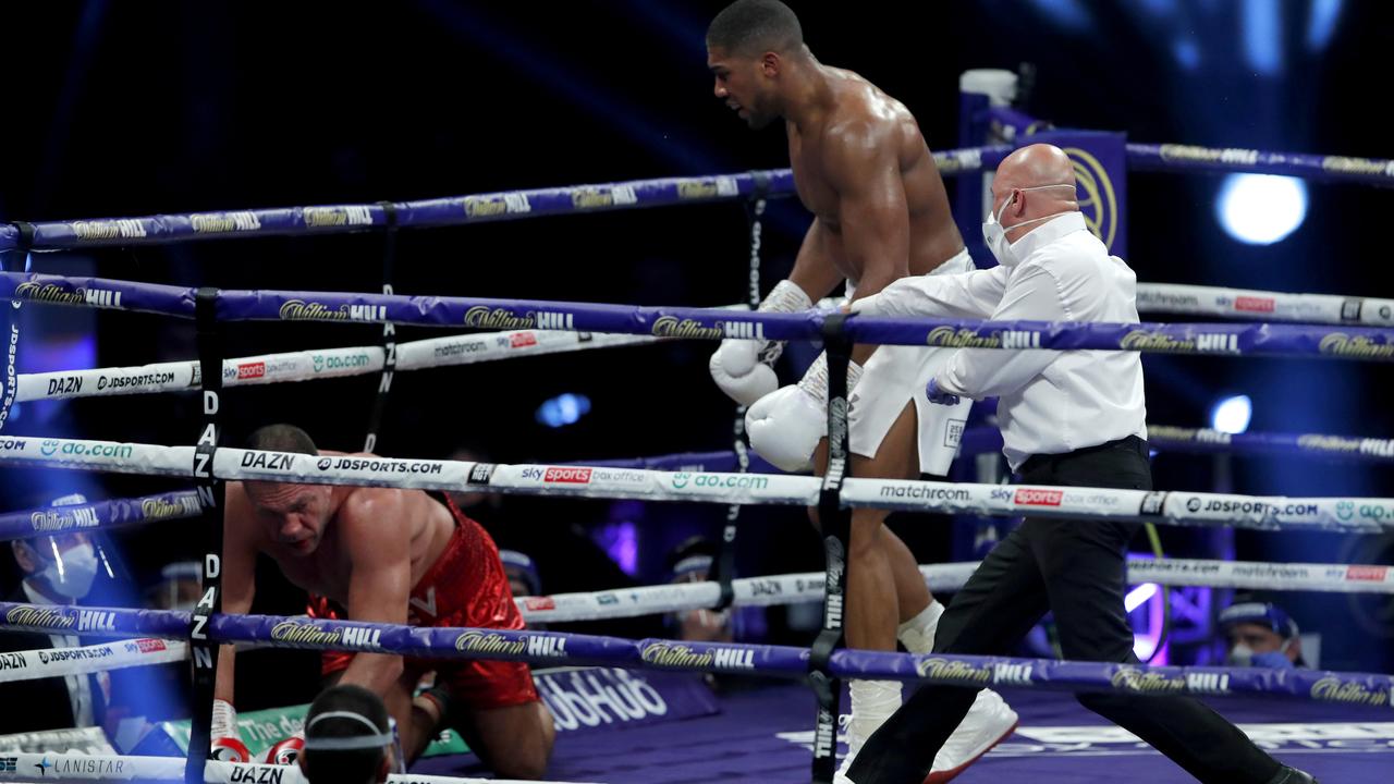 Anthony Joshua put Kubrat Pulev away.