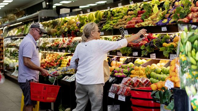 Fruit and vegetable prices have soared in supermarkets across Australia due to the impact of inflation and the weather. File picture.