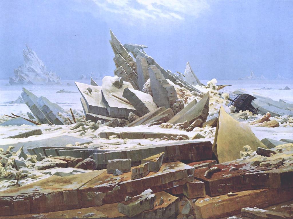 The Sea of Ice, by Caspar David Friedrich. Hamburger Kunsthalle