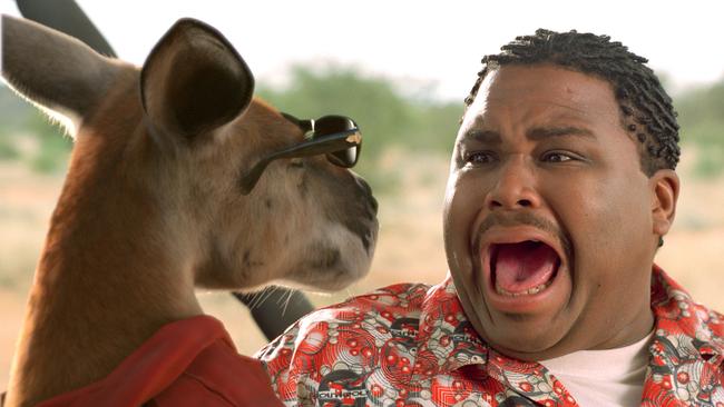 Actor Anthony Anderson in scene from film Kangaroo Jack.