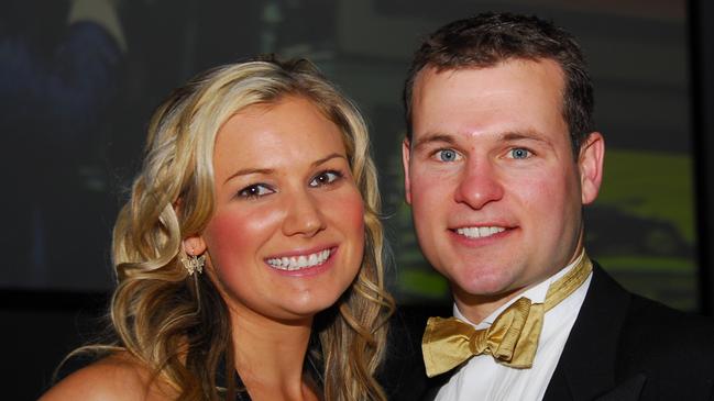 Vidic with his then-wife Julia at Minda’s 110th birthday gala dinner at the Adelaide Entertainment Centre in 2008.