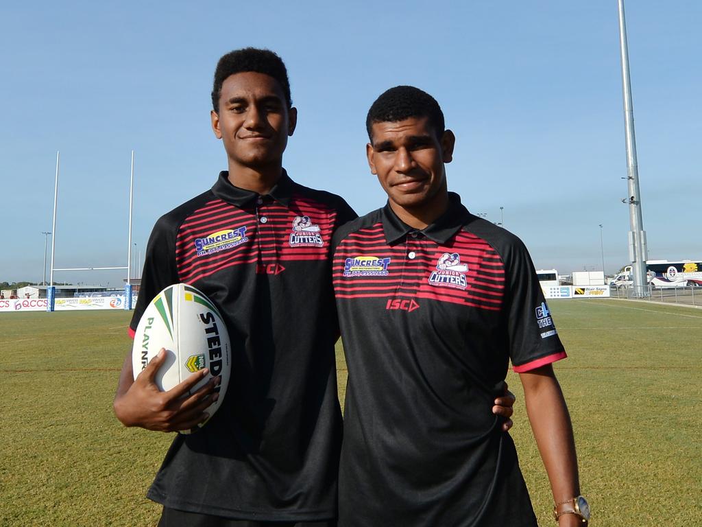 Eels fullback Arthur Miller-Stephen (left) was a product of the Mackay Cutters junior grades along with fellow NRL prospect Henri Stocks.