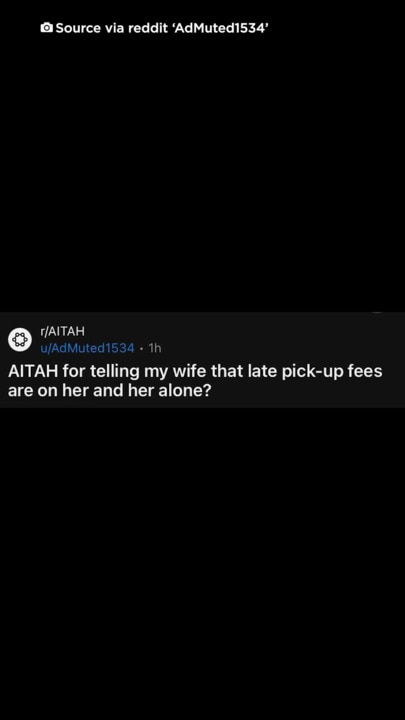 Husband tells wife the late pick up fees will come out of her allowance