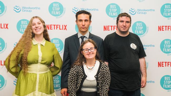 Mia Talbot (right) with members from the Launceston-based class. Picture: supplied