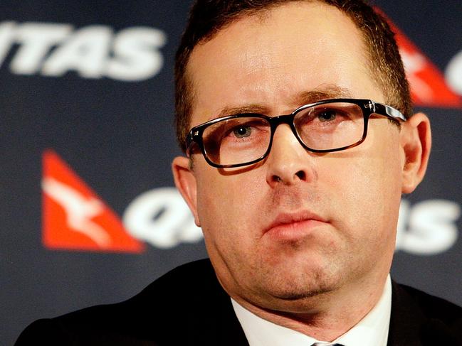 SYDNEY, AUSTRALIA - FEBRUARY 27:  Qantas Chief Executive Alan Joyce announces the QANTAS half year results  during a press conference at The Westin  on February 27, 2014 in Sydney, Australia. Qantas announced they will cut 5000 jobs in a bid to dramatically cut costs following a $252 million first half loss.  (Photo by Lisa Maree Williams/Getty Images)