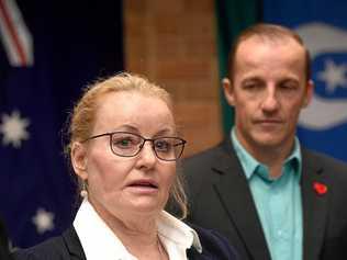 COUNCIL: Lismore mayor Isaac Smith looks on as newly-appointed general manager Shelley Oldham announces Lismore City Council's largest budget deficit ever recorded of more than $6 million. Picture: Marc Stapelberg