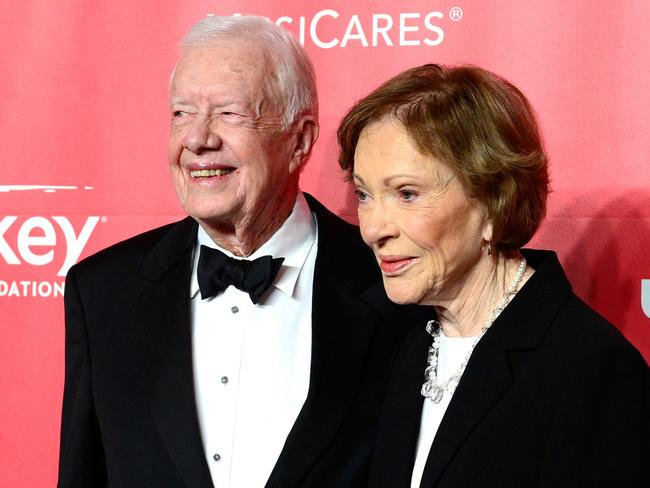 Jimmy Carter with his wife Rosalynn Carter. Picture: AFP