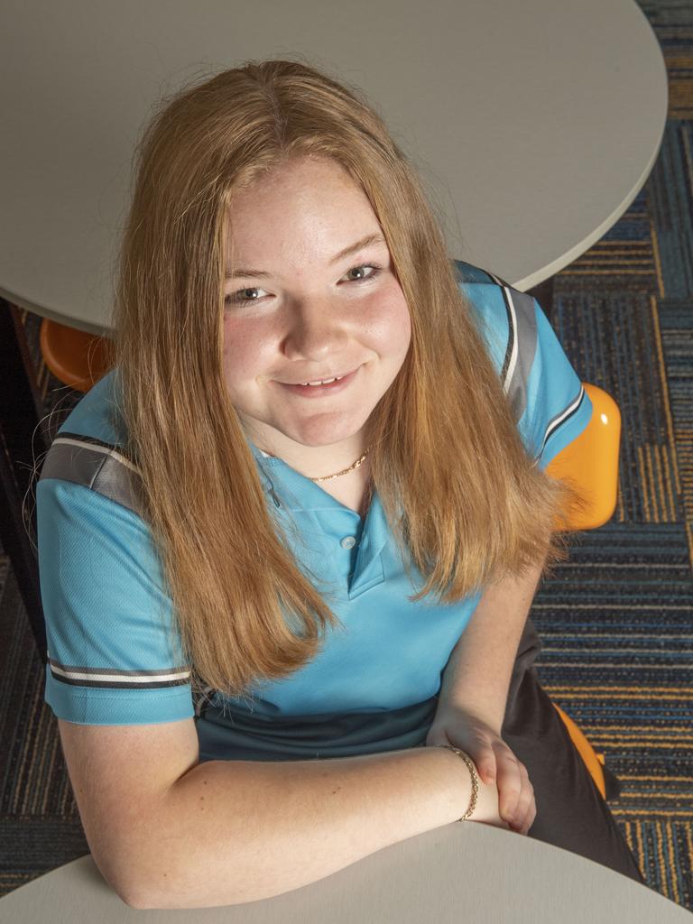 Highfields State Secondary College student Stephanie Rudd is the recipient of a Harding Miller Scholarship. Picture: Nev Madsen